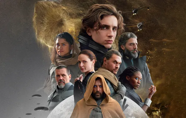 Фантастика, постер, персонажи, Javier Bardem, Хавьер Бардем, Josh Brolin, Джош Бролин, Dune