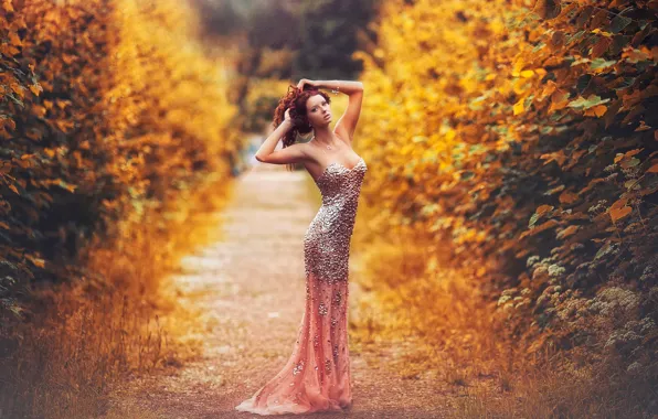 Осень, фигура, платье, туфли, sexy, Karen Abramyan