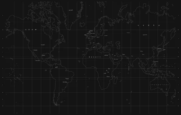 Черный, мир, карта