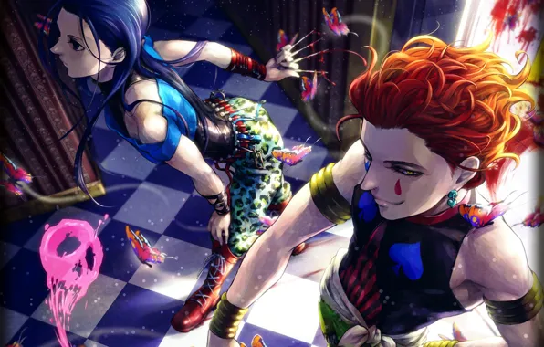 Парни, Хисока, Иллуми, Hunter X Hunter, Hisoka