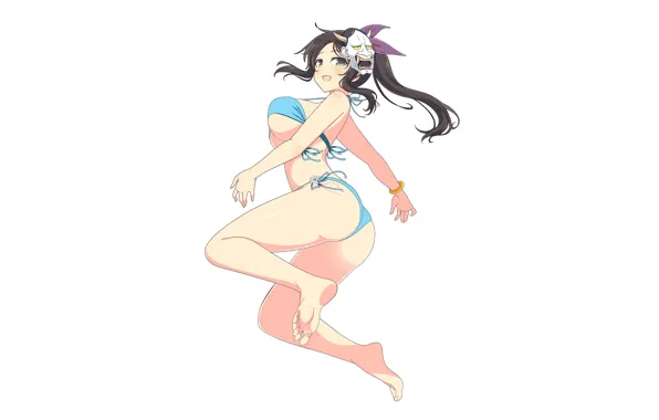 Девушка, белый фон, бикини, Senran Kagura