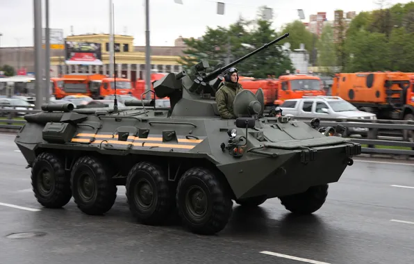 Military, weapon, army, armored, BTR, military vehicle
