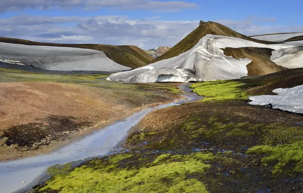 Iceland, moutains, volcans