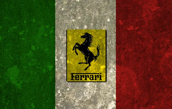 Флаг, ferrari, феррари, italia, италия, гарцующий жеребец