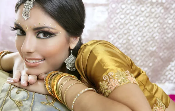Девушка, woman, asian, индианка, native dress, indian brunette
