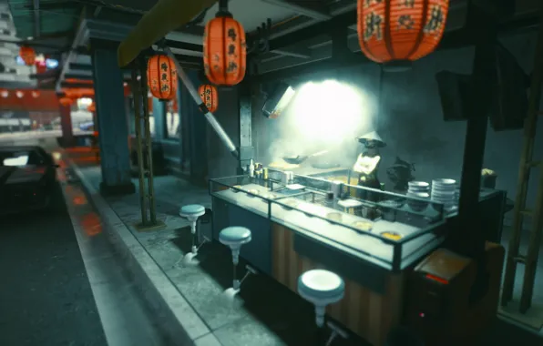 Переулок, Cyberpunk 2077, Чайнатаун, Киберпанк 2077, Night city 2077