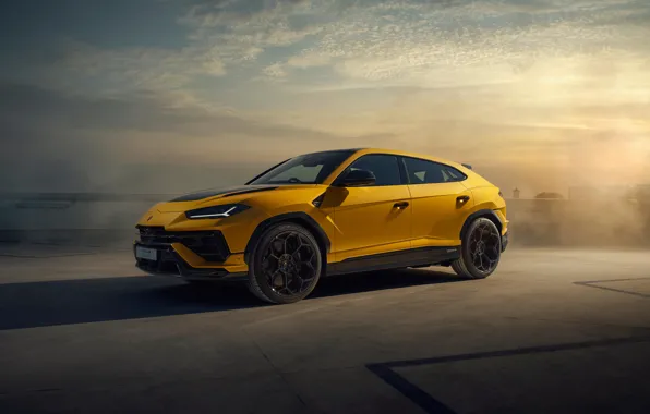 Картинка Желтый, Lamborghini, Внедорожник, SUV, Lamborghini Urus, High performance luxury crossover, Роскошный кроссовер, Высокопроизводительный