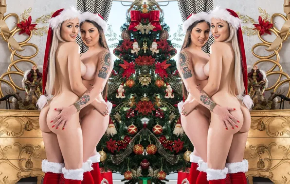 Sexy, ass, boobs, tatoo, nude, brunette, erotic, blonde