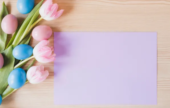Картинка цветы, весна, Пасха, тюльпаны, розовые, pink, flowers, tulips