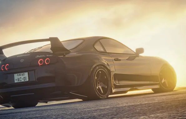 Авто, Черный, Машина, Toyota, Supra, Toyota Supra, Рендеринг, Transport & Vehicles