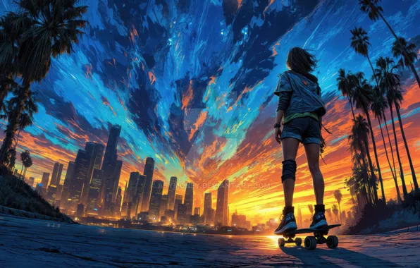 Edge, electric, horizon, skater, tomorrow