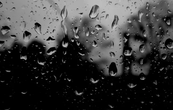 Картинка стекло, капли, дождь, текстура