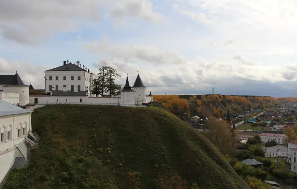 Осень, обрыв, кремль, Тобольск