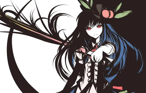 Девушка, платье, touhou, Tenshi Hinanawi