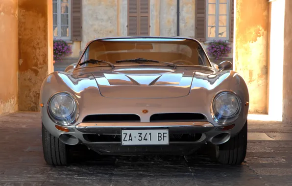 Купе, Bizzarrini, вид спереди, 1966, шедевр, 5300 GT, Strada, спортивный автомобиль