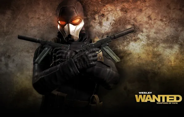 Gun, Assassin, man, Weapon, Wanted Weapons of Fate, Mask, Game Wallpaper, Belt