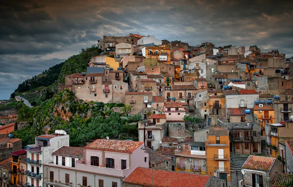 Картинка здания, деревня, Италия, Italy, Sicily, Сицилия, Caccamo, Каккамо