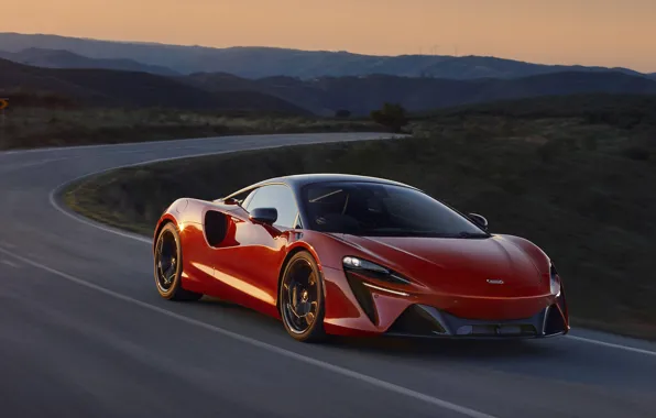 Дорога, McLaren, суперкар, гибрид, высокие технологии, 2022, Artura, McLaren Artura