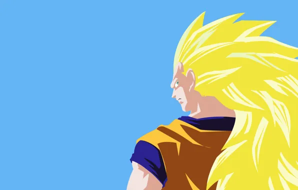 Взгляд, фон, парень, блондин, Dragon Ball