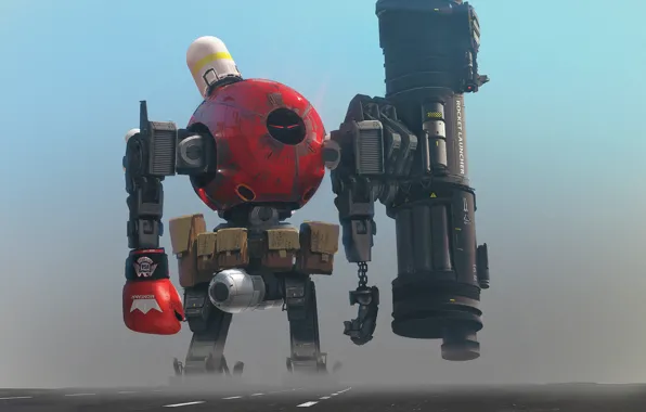 Туман, робот, трасса, preprod mech kevine, Game prototype