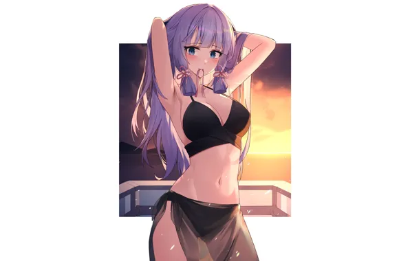 Kawaii, girl, sexy, twilight, sunset, anime, babe, cute
