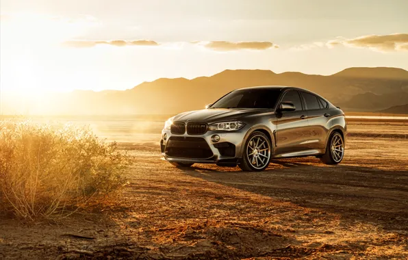Солнце, дизайн, пустыня, лучи света, BMW X6M