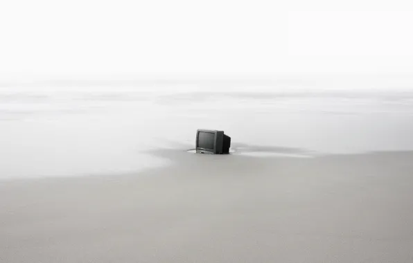 Картинка море, пляж, телевизор