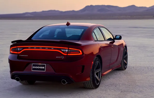 Dodge, вид сзади, Charger, Hellcat, SRT, 2019