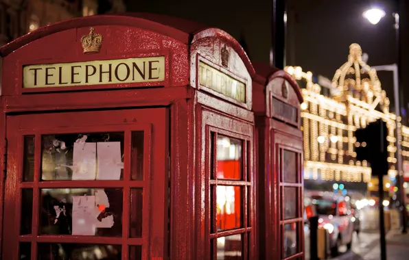 Картинка Лондон, символ, телефон, будка, красная, photo, photographer, телефонная