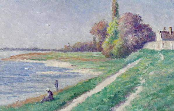 Пейзаж, картина, Максимильен Люс, Maximilien Luce, Лиман Триё