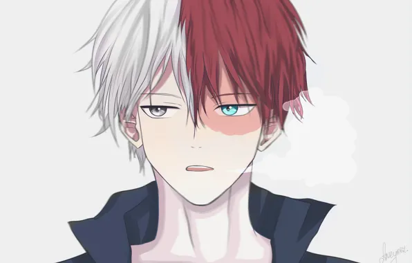 Аниме, арт, парень, Boku no Hero Academia, Моя геройская акадеимя, Todoroki shouto
