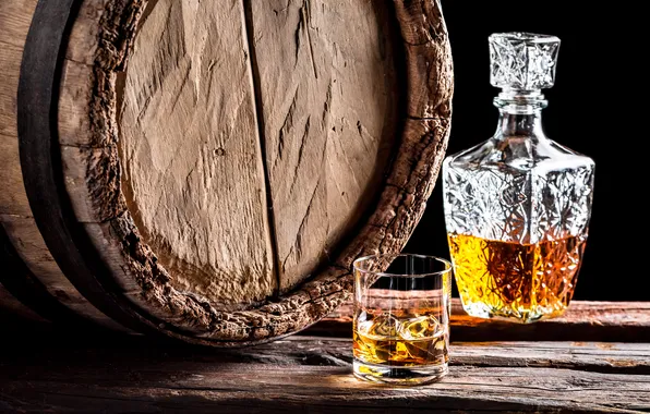 Картинка whiskey, bottle, barrel