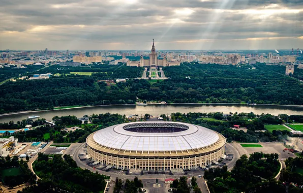 Город, Москва, Россия, 2018, Стадион, Luzhniki, Stadium, Лужники