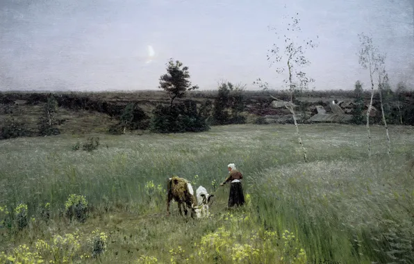 Картинка пейзаж, картина, сумерки, Николай Дубовской