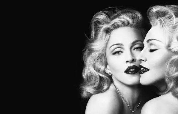 Music, madonna, singer, reflection, pop, actress, songwriter, black n white