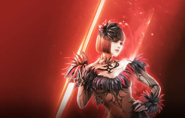 Девушка, фон, перья, Anna Williams, Tekken 7 Fated Retribution