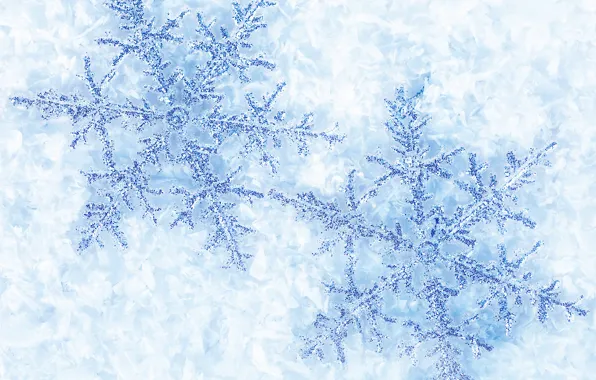 Картинка зима, снег, снежинки, новый год, рождество