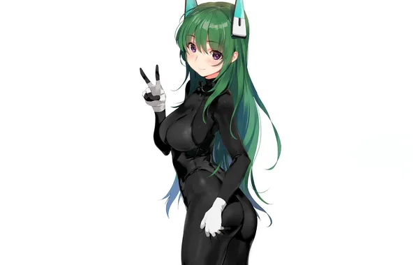 Girl, sexy, ass, long hair, boobs, anime, beautiful, purple eyes