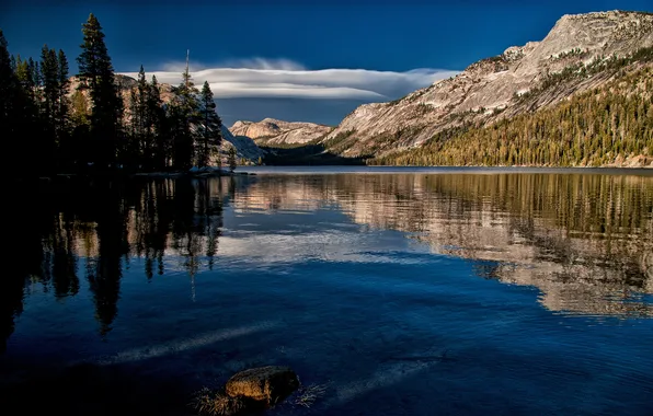Картинка горы, Калифорния, Йосемити, California, Yosemite National Park, Tenaya Lake, озеро Теная