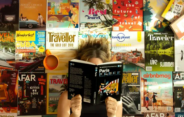 Девушка, фон, книга