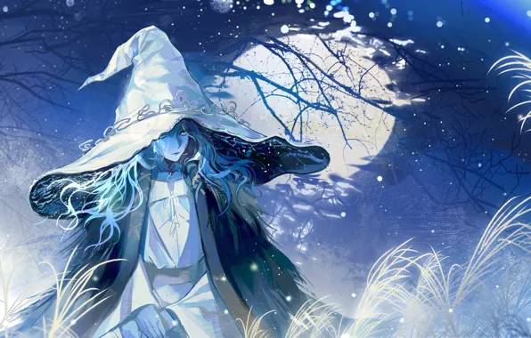 Вода, девушка, ночь, луна, Elden Ring, Ranni The Witch