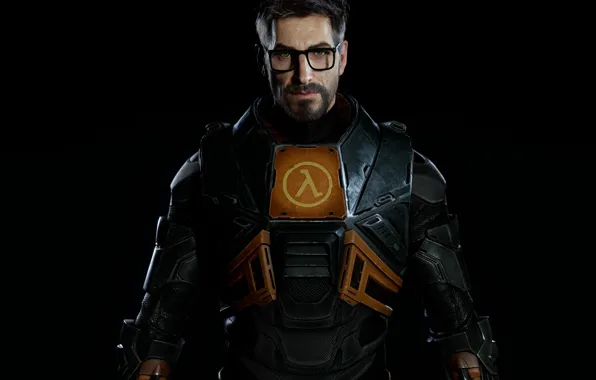 Тень, скафандр, очки, half-life, броня, лямбда, gordon freeman, source 2