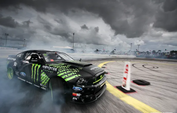 Картинка Ford, Monster Energy, Formula Drift, Nitto Tire Mustang RTR