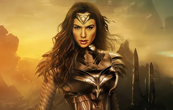 Взгляд, фантастика, герой, костюм, Wonder Woman, Gal Gadot, Чудо женщина