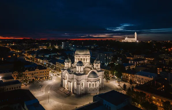 Lietuva, Kaunas, naktis
