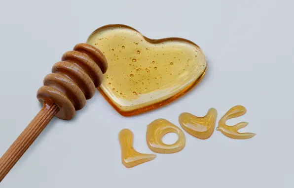 Любовь, сердце, мед, love, honey, heart