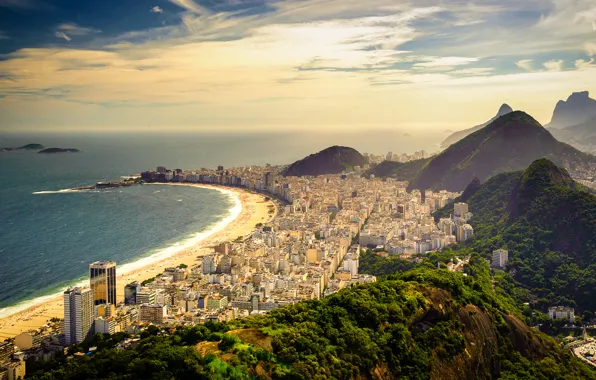 Картинка пляж, побережье, beach, Бразилия, Brazil, Brasil, Рио де Жанейро, Rio
