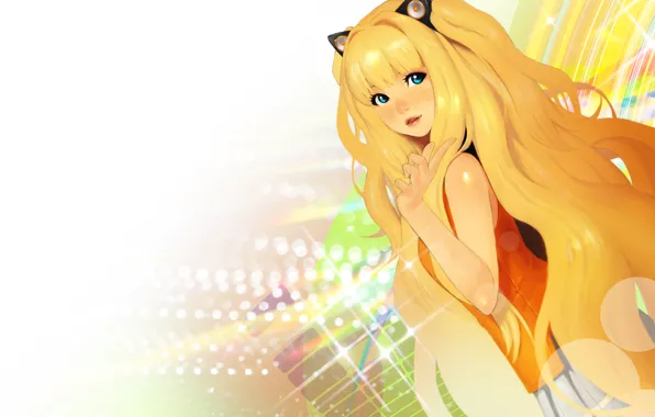 Девушка, vocaloid, ушки, вокалоид, seeu, красивые волосы