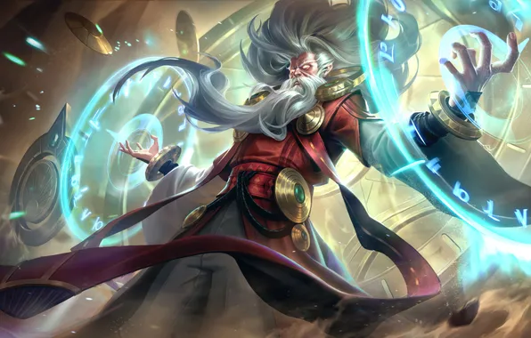 Борода, game, заклинание, character, щиты, персонаж, League of Legends, LOL