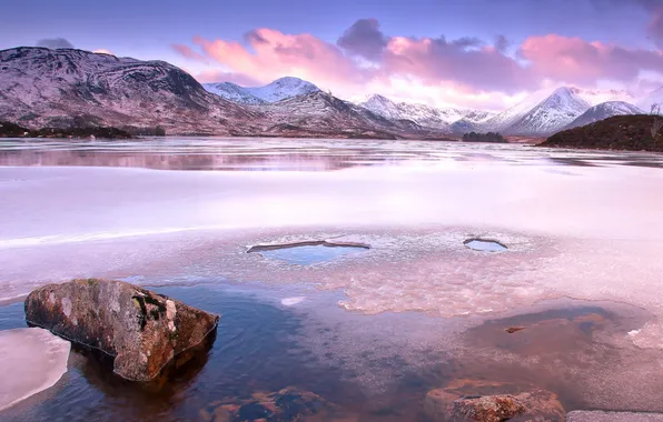 Пейзаж, горы, озеро